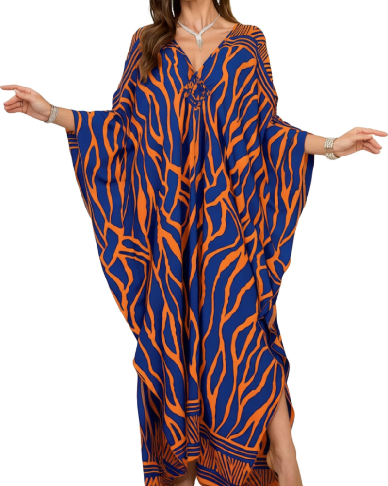 Women's Viscose Maxi Kaftan for Beach Cover-Up