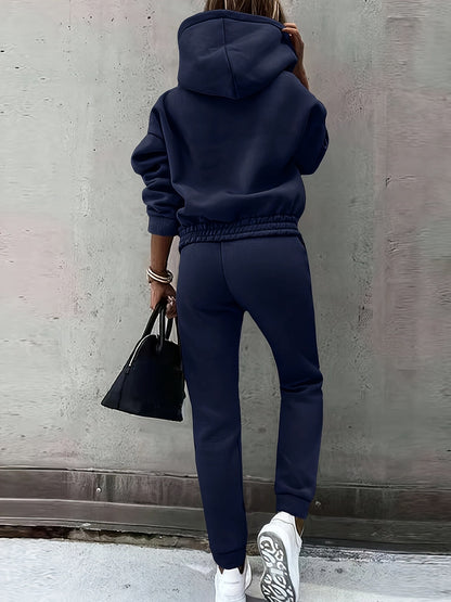 Women's Relaxed Hooded Top and Jogger Two-Piece Co-ordination
