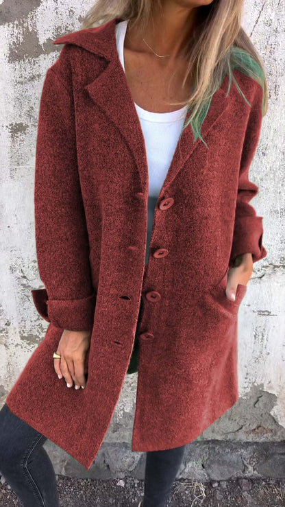 Women's Elegant Blazer with Deep Functional Pockets