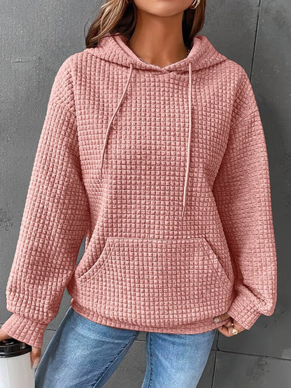 Women's Quilted Hoodie with Kangaroo Pocket