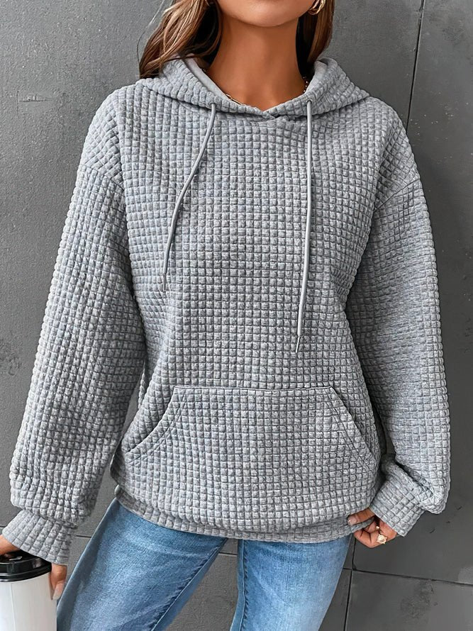 Women's Quilted Hoodie with Kangaroo Pocket