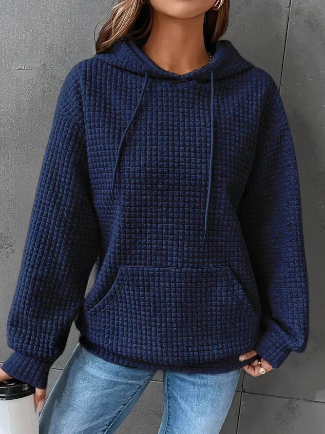 Women's Quilted Hoodie with Kangaroo Pocket