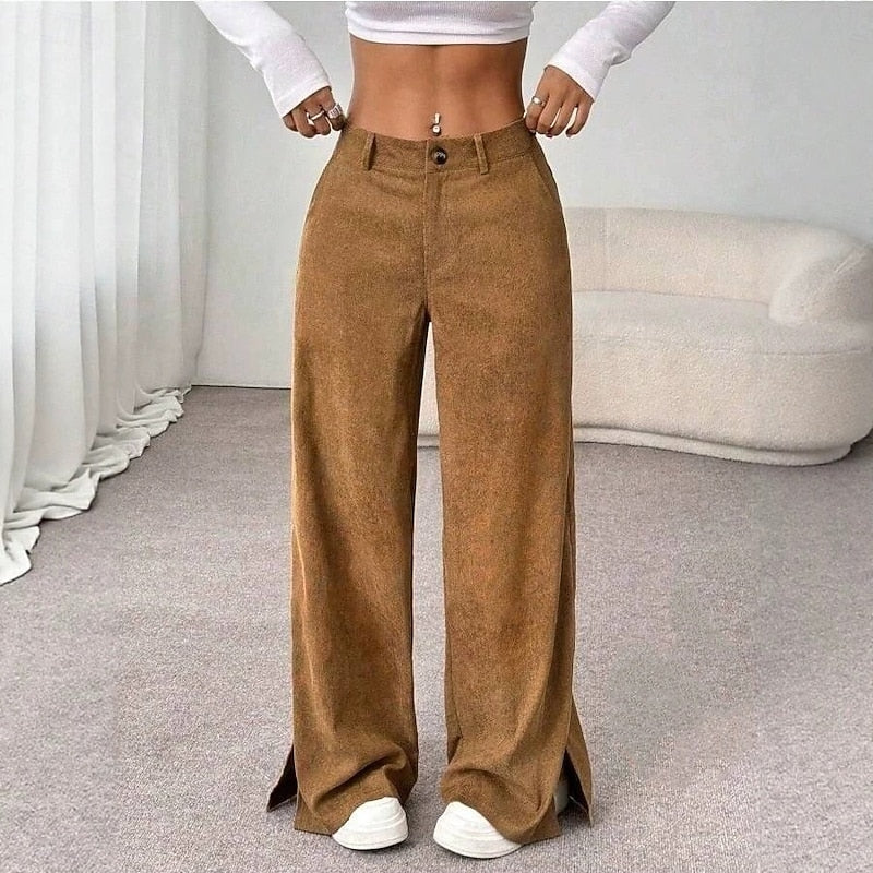 Women's High Waist Wide Leg Trousers for Holiday Dressing