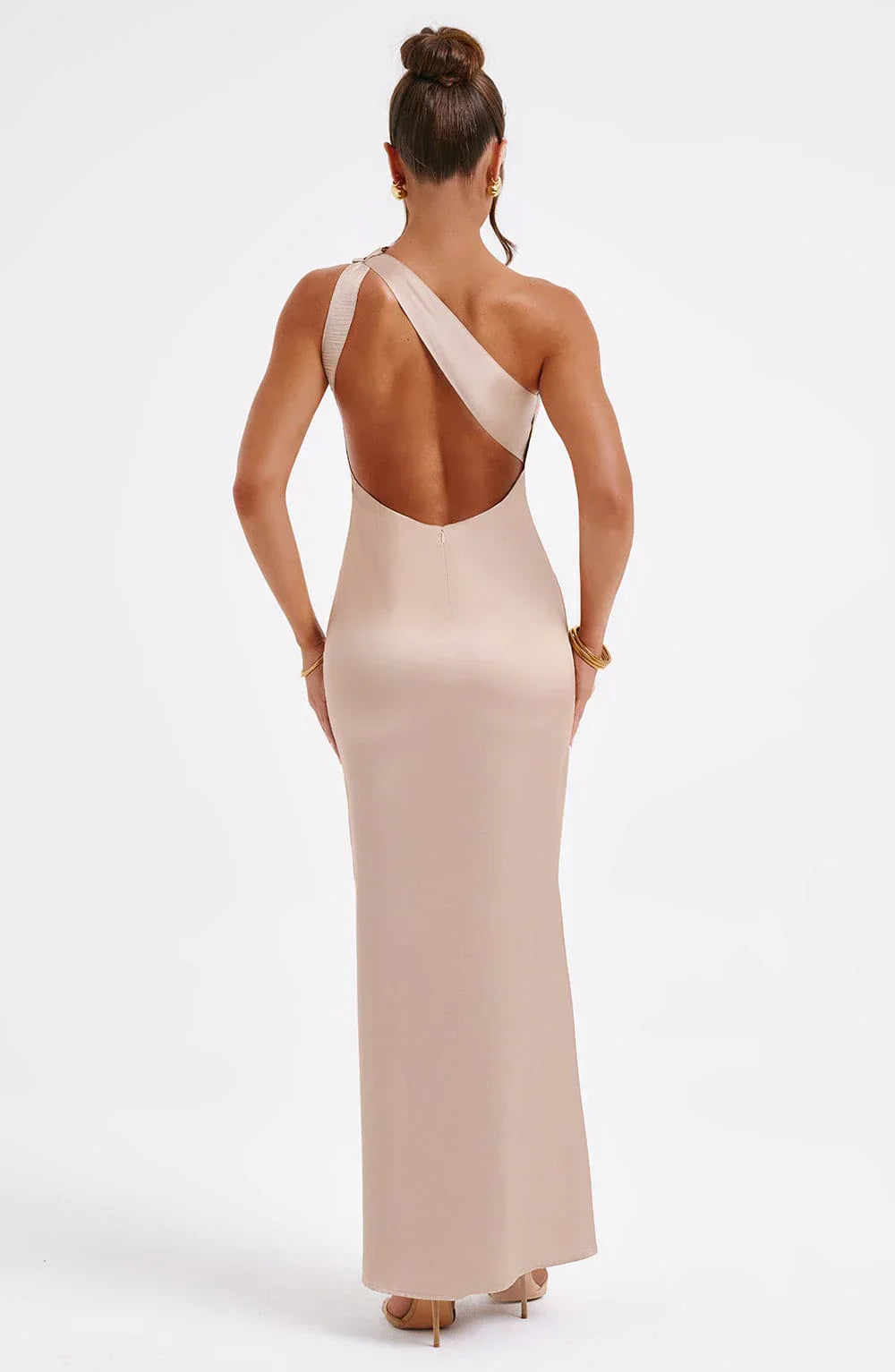 Women's Maxi Satin Dress for Evening Gala