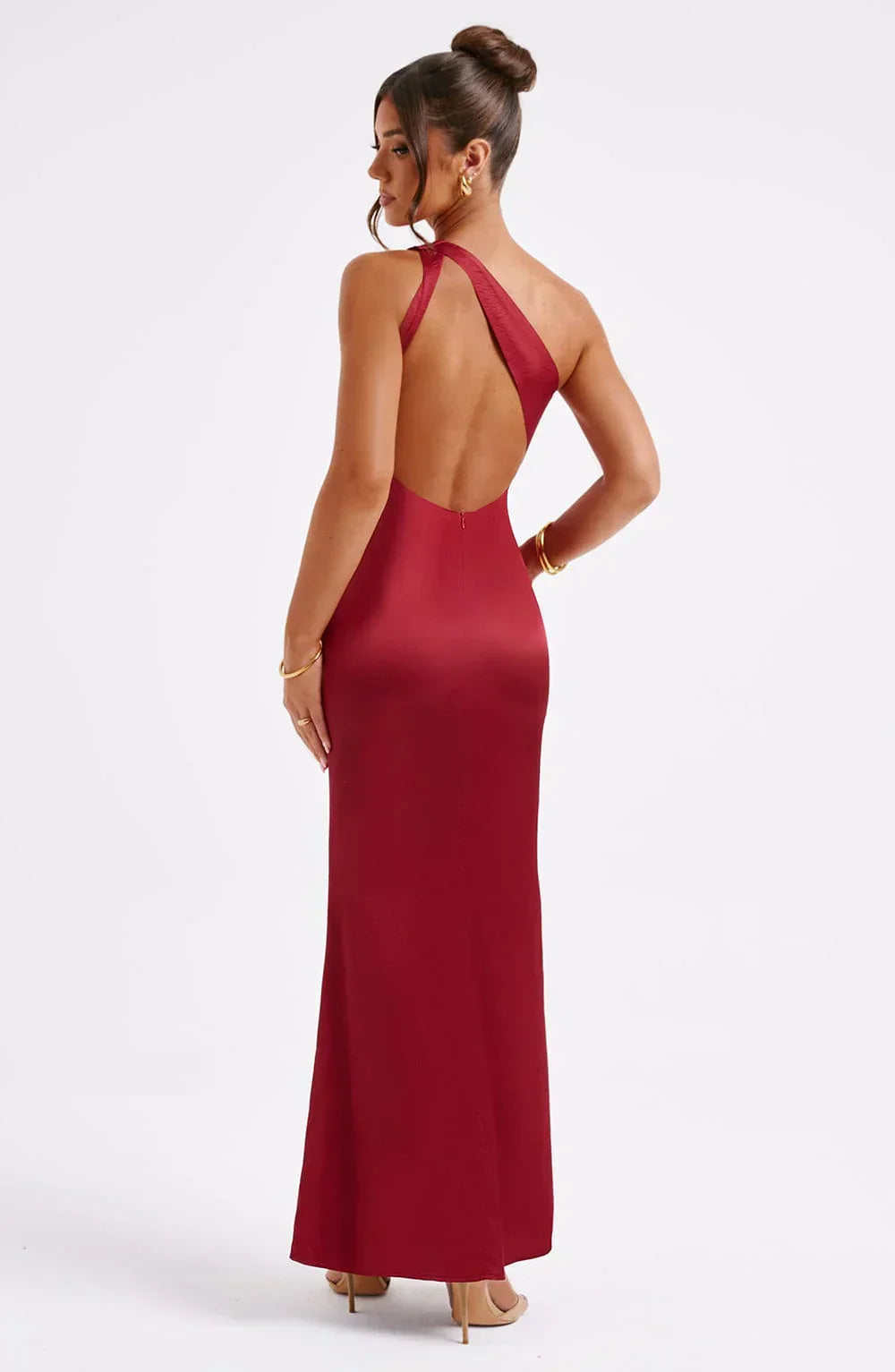Women's Maxi Satin Dress for Evening Gala