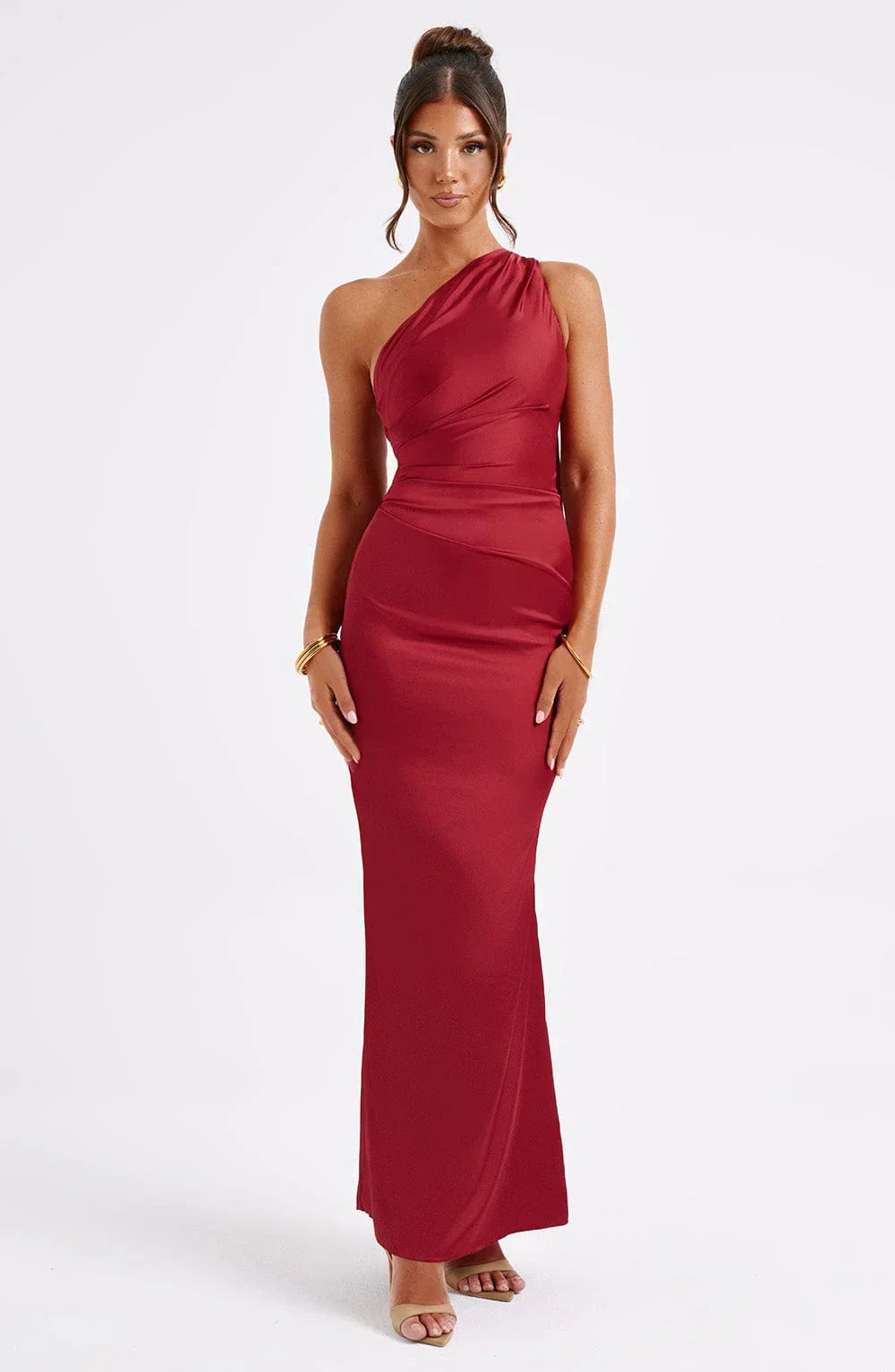 Women's Maxi Satin Dress for Evening Gala