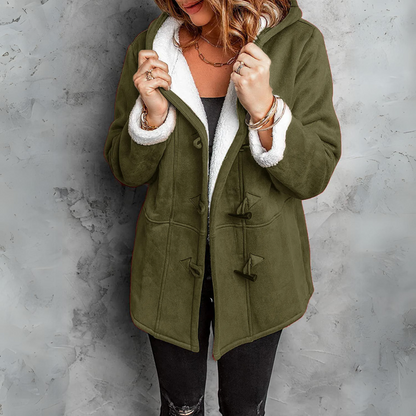 Women's Fleece Toggle Coat for Cold Weather
