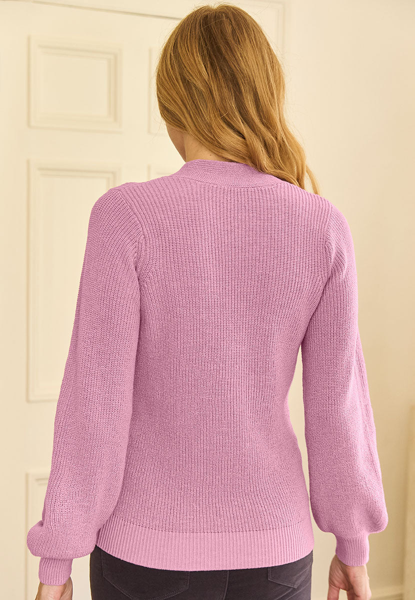 Women's Knit Jumper with Crossover V-Neck