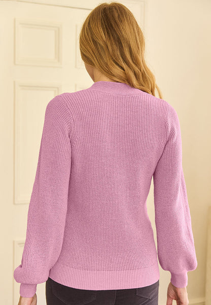 Women's Knit Jumper with Crossover V-Neck