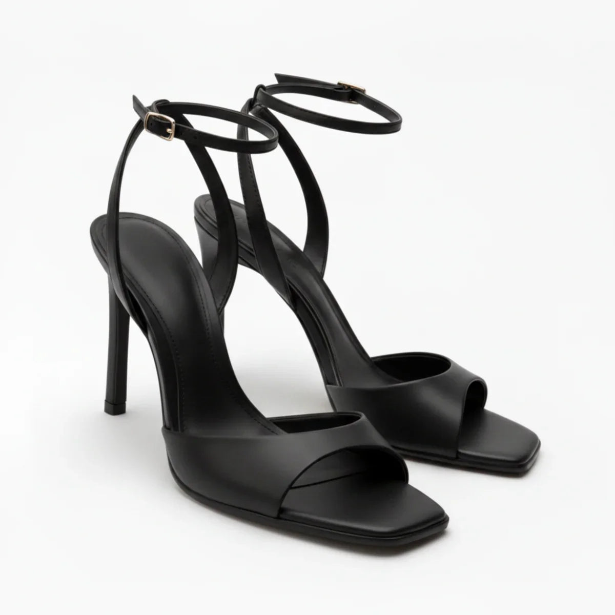 Women's Stiletto Sandals with Square Toe