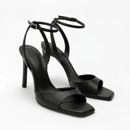 Women's Stiletto Sandals with Square Toe