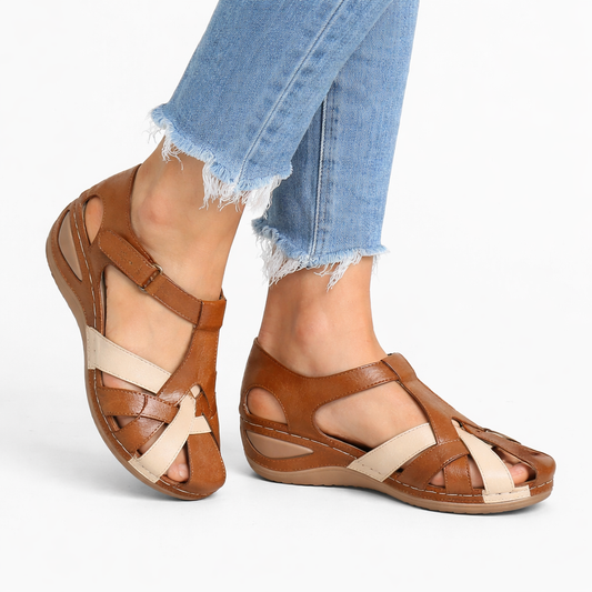 Women's Leather Orthopedic Wedge Sandals for Daily