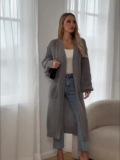 Women's Relaxed Cardigan with Buttons for Office