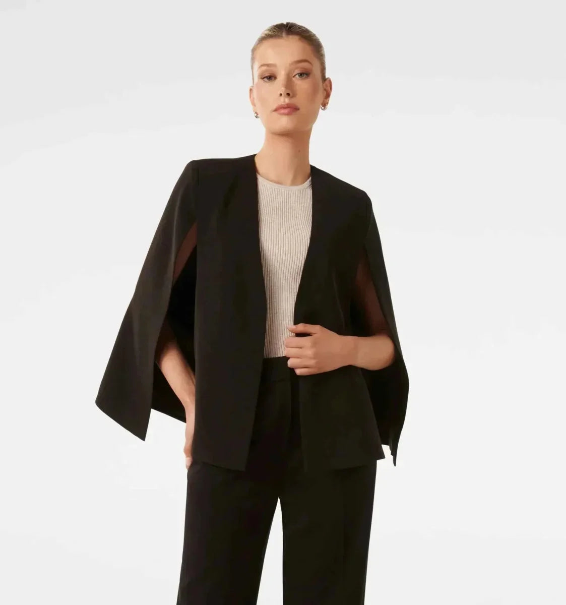 Women's Cape Sleeve Blazer Straight Cut