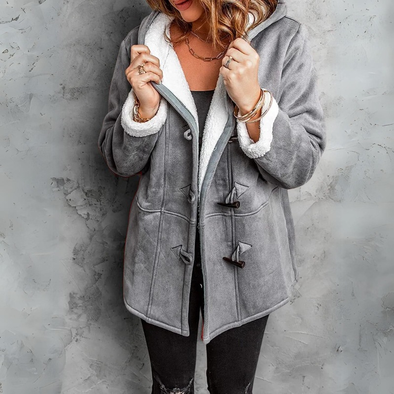 Women's Fleece Toggle Coat for Cold Weather
