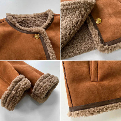 Women's Faux Shearling Jacket for Winter Walks
