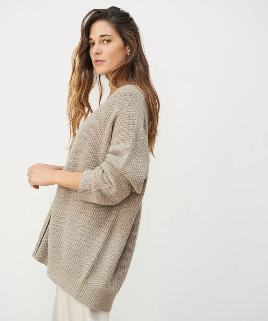 Women's Ribbed Knit Cardigan for Lounging