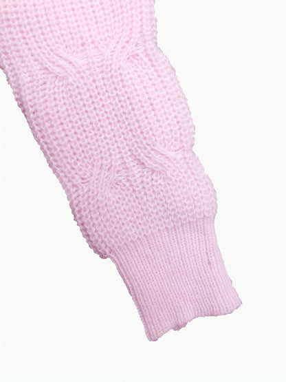 Women's Cable Knit Cardigan with Bow
