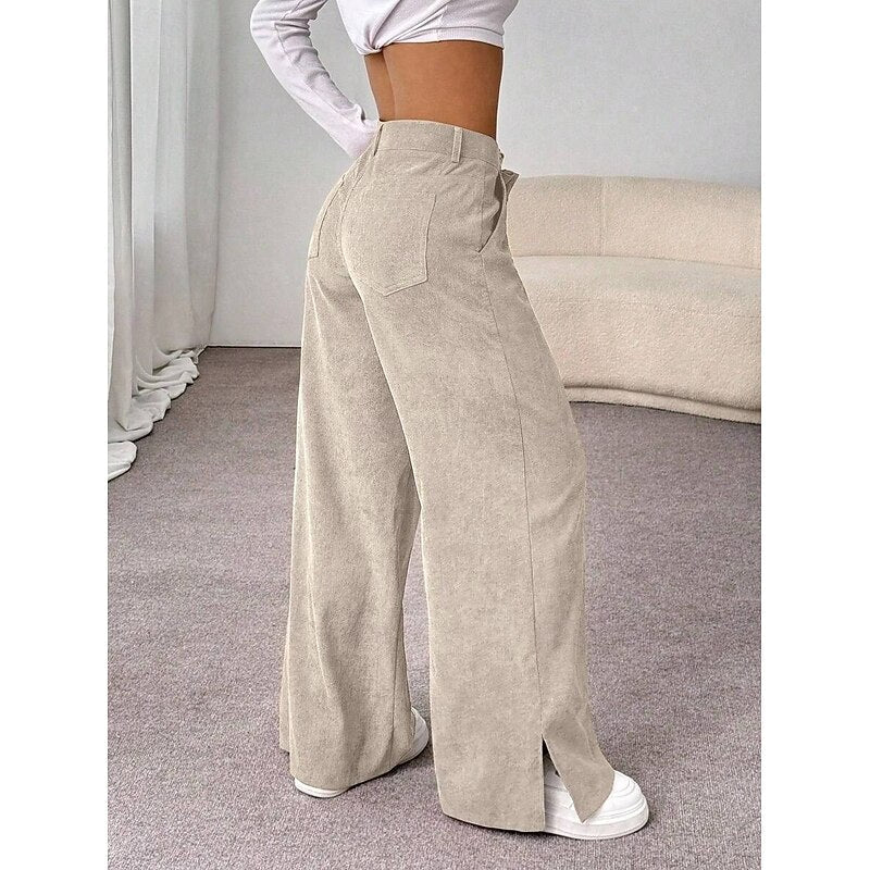 Women's High Waist Wide Leg Trousers for Holiday Dressing