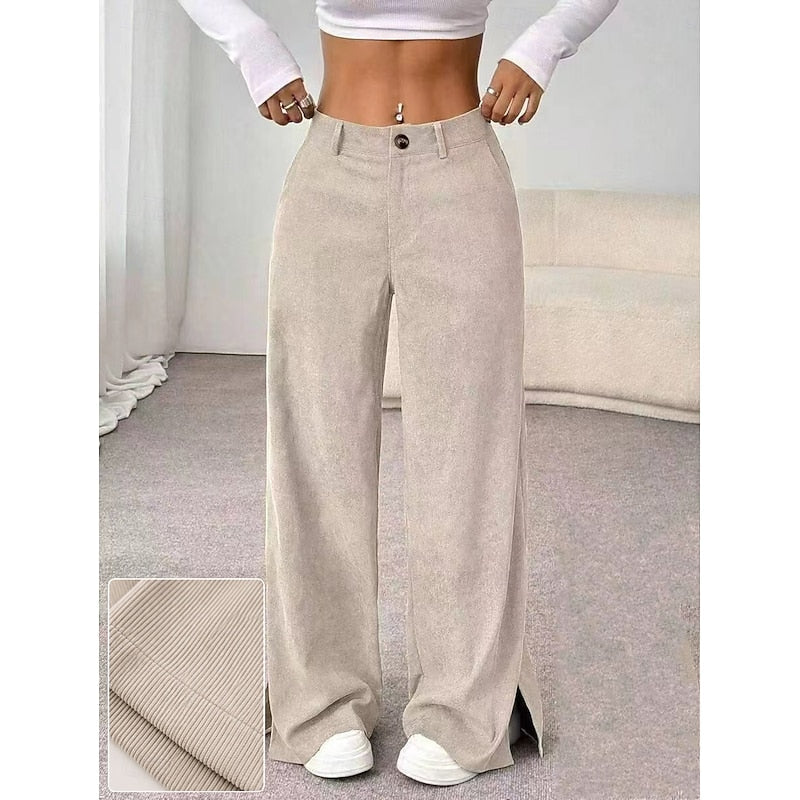 Women's High Waist Wide Leg Trousers for Holiday Dressing