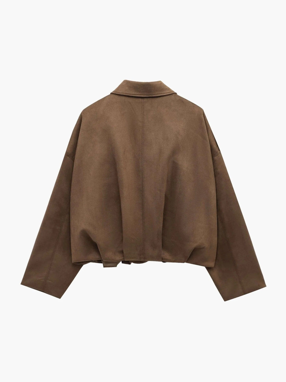 Women's Faux Suede Bomber Jacket for Fall