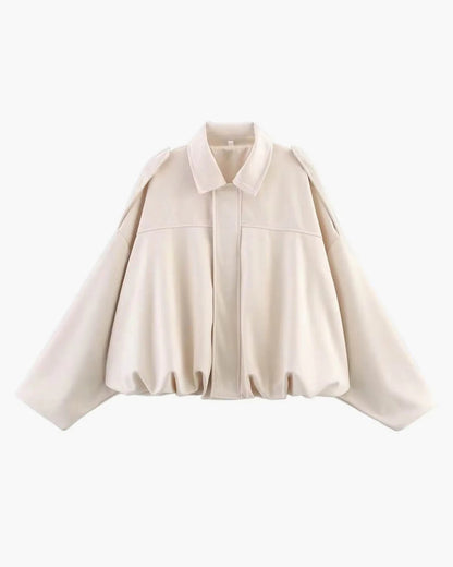 Women's Faux Suede Bomber Jacket for Fall