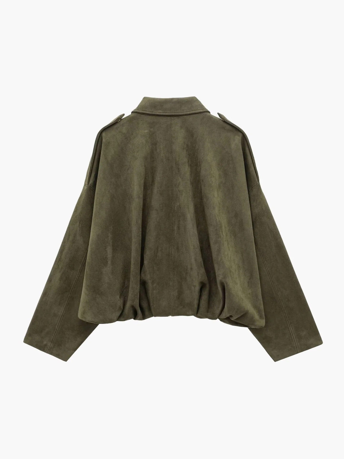 Women's Faux Suede Bomber Jacket for Fall