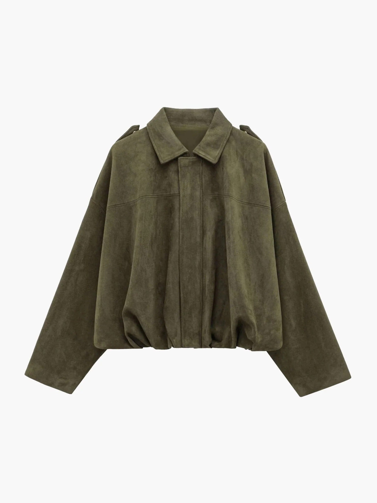 Women's Faux Suede Bomber Jacket for Fall