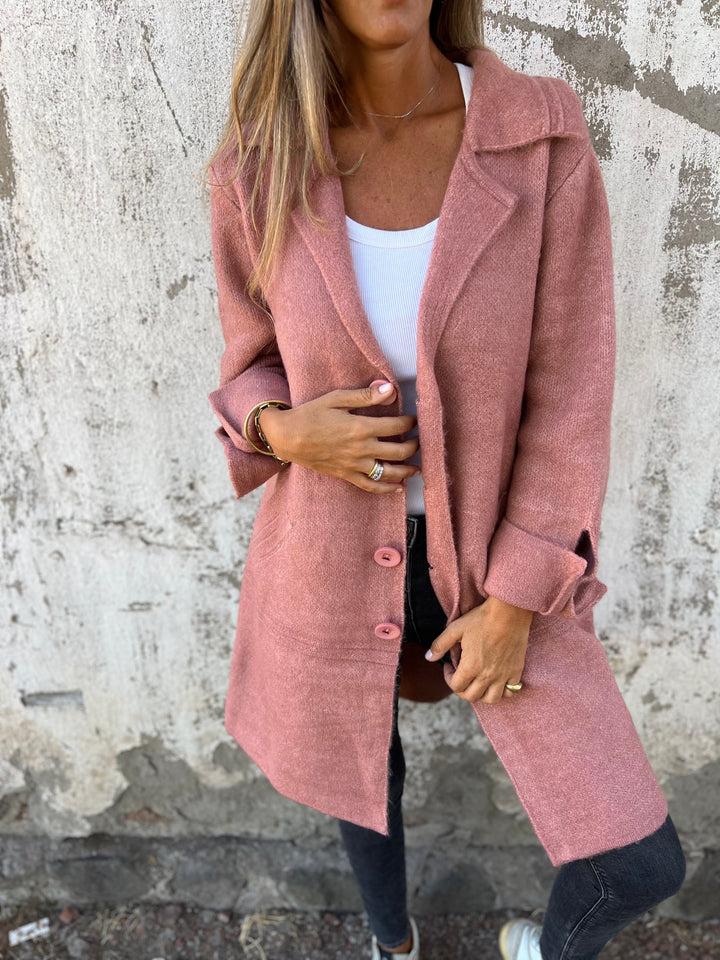 Women's Elegant Blazer with Deep Functional Pockets