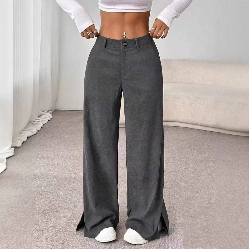 Women's High Waist Wide Leg Trousers for Holiday Dressing