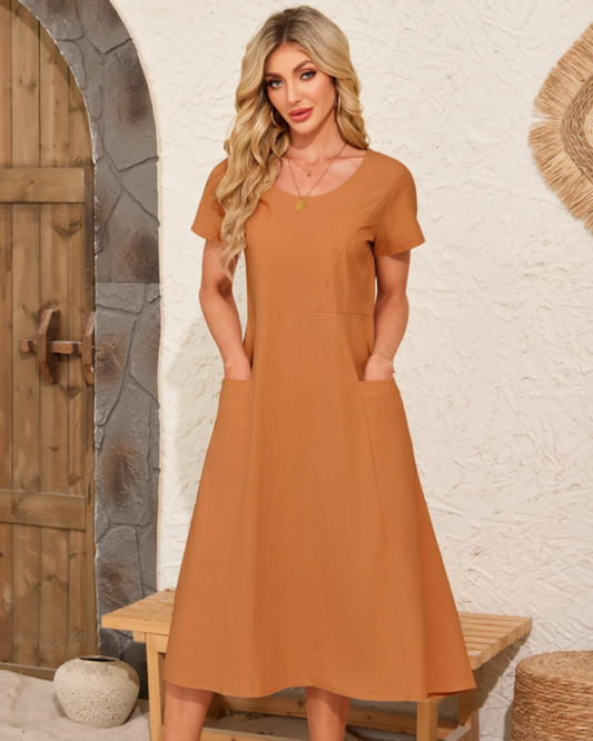 Women's Cotton Maxi Dress for Summer Holidays
