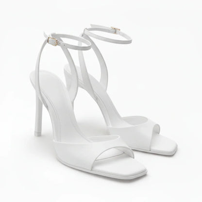 Women's Stiletto Sandals with Square Toe