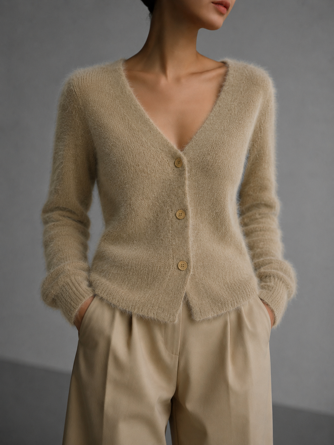Women's Fluffy Cardigan for Casual Outings