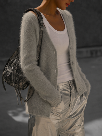 Women's Fluffy Cardigan for Casual Outings