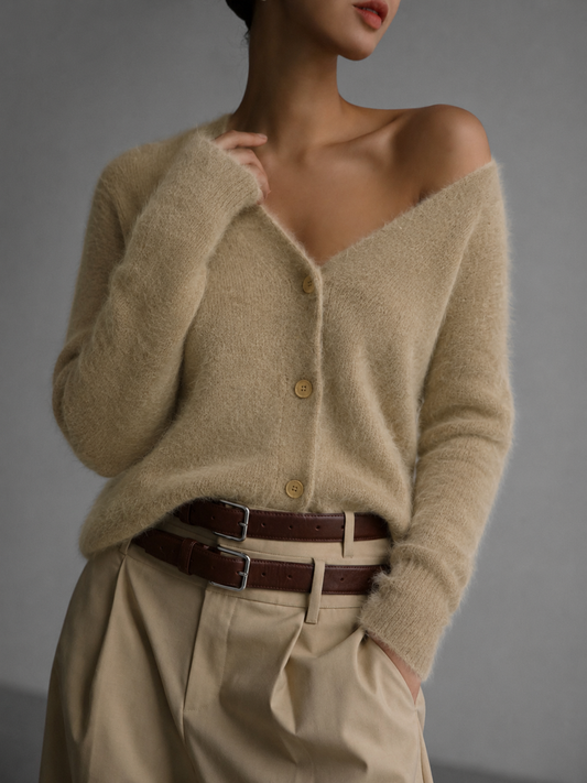 Women's Fluffy Cardigan for Casual Outings
