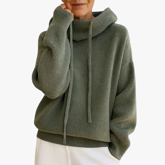 Women's Knit Sweater Hoodie for Casual Wear