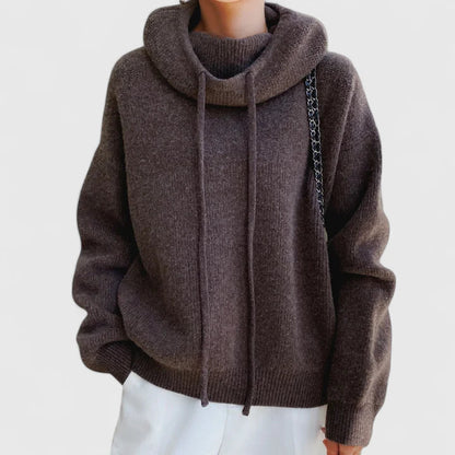 Women's Knit Sweater Hoodie for Casual Wear