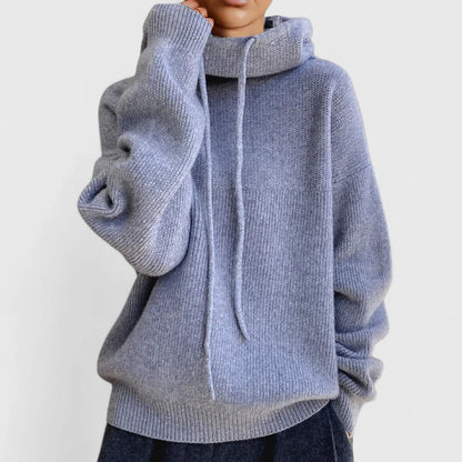 Women's Knit Sweater Hoodie for Casual Wear