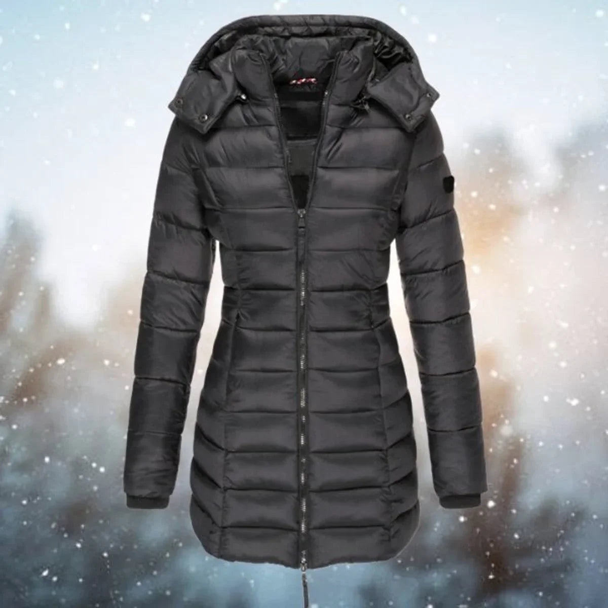 Women's Long Quilted Puffer Jacket for Winter